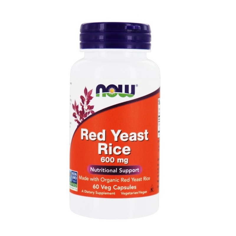 NOW FOODS Red Yeast Rice 600mg 60VCaps (cholesterol langetaja) iFit
